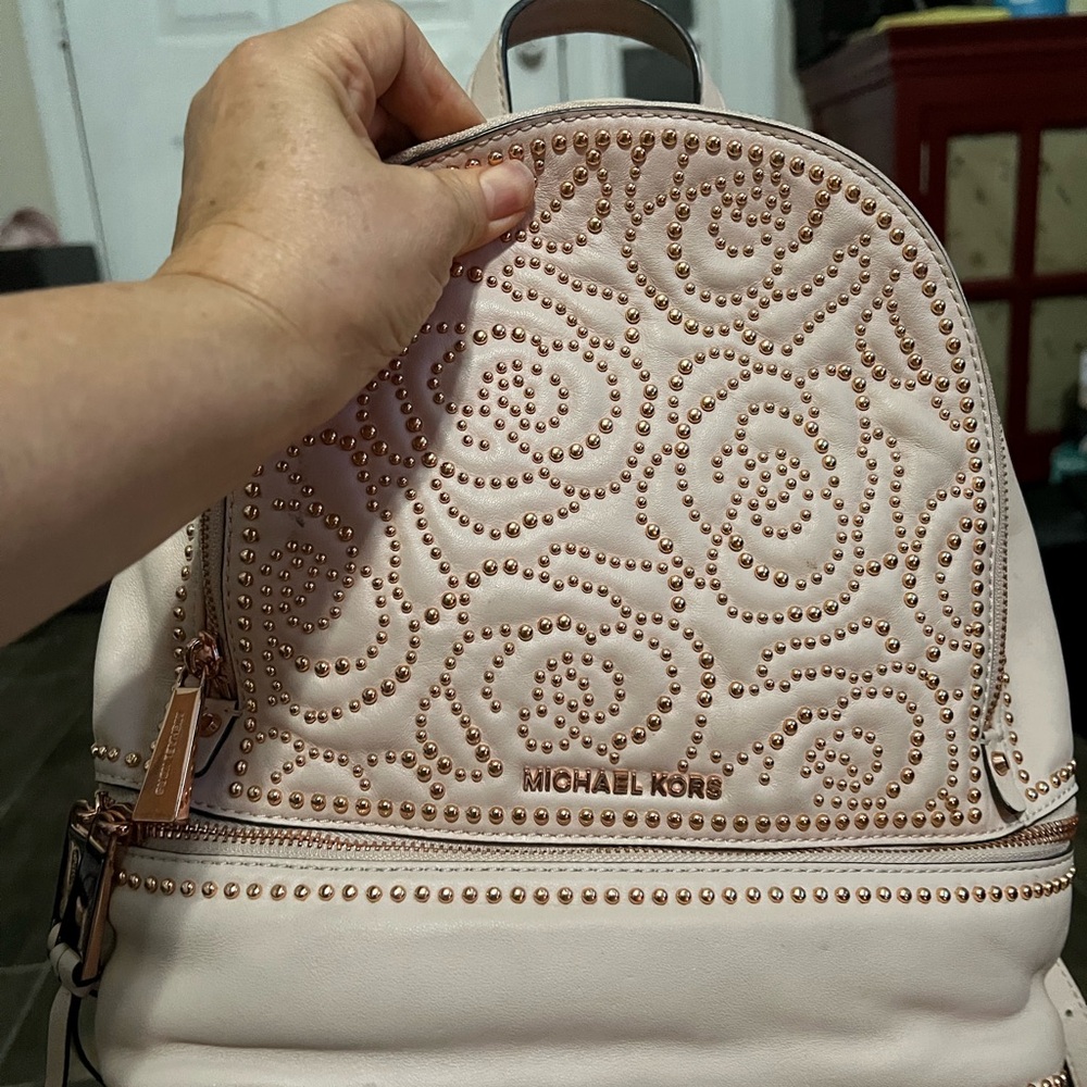 Michael Kors Pink Studded Backpack